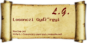 Losonczi Györgyi névjegykártya